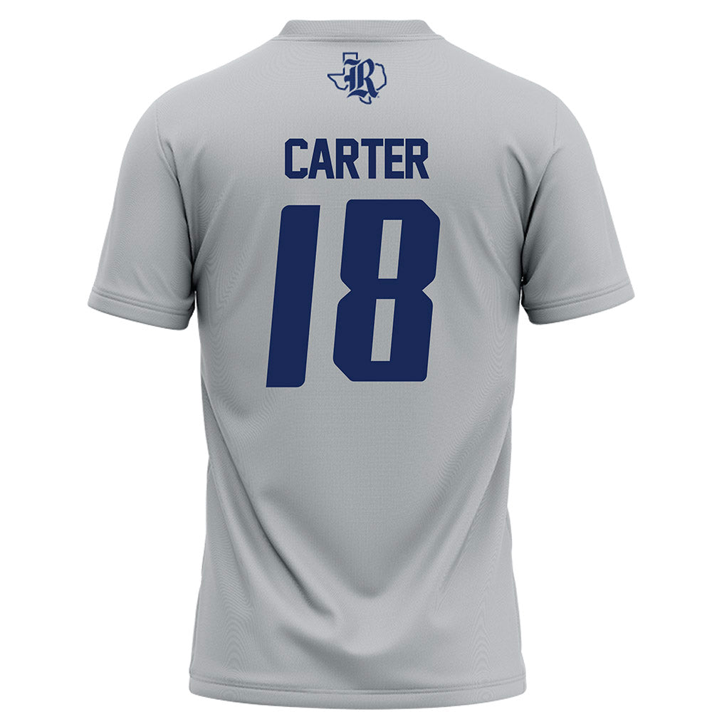 Rice - NCAA Football : Owen Carter - Grey Football Jersey-1