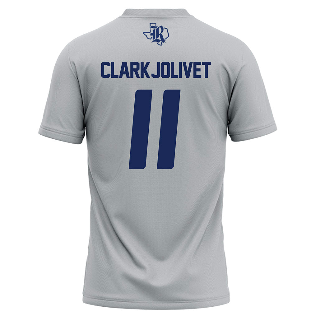 Rice - NCAA Football : Christopher Clark-Jolivet - Grey Football Jersey-1