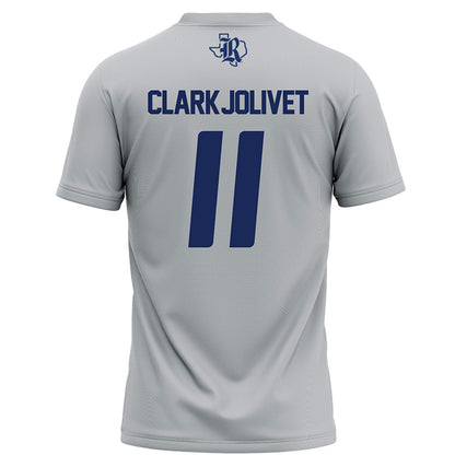 Rice - NCAA Football : Christopher Clark-Jolivet - Grey Football Jersey-1