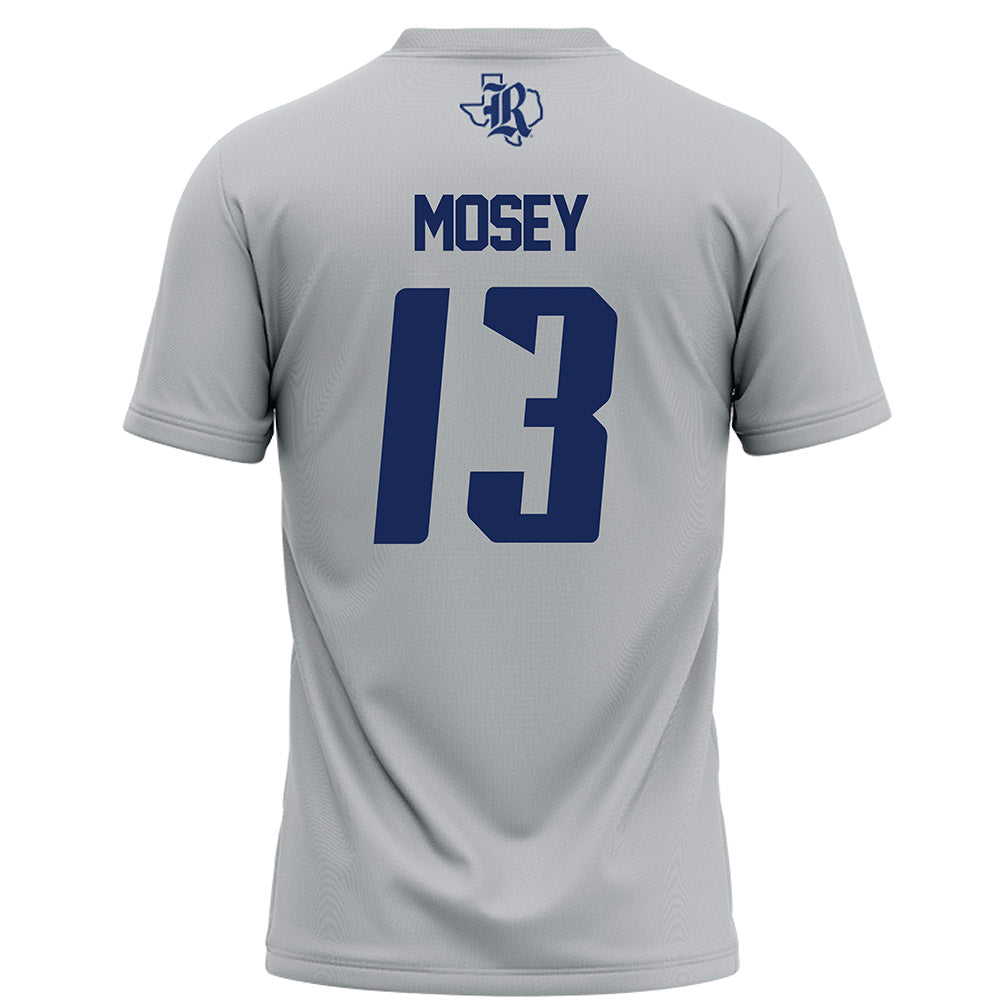 Rice - NCAA Football : Maxwell Mosey - Grey Football Jersey-1