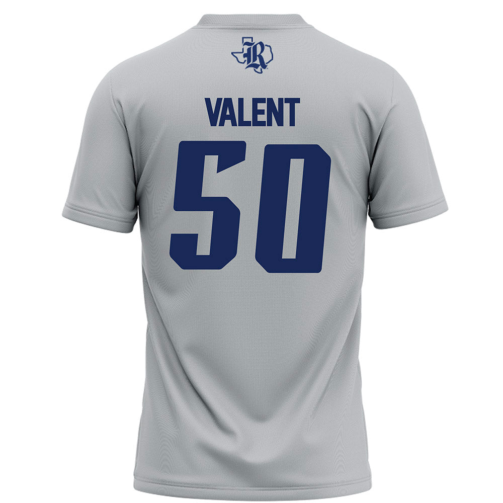 Rice - NCAA Football : Patrick Valent - Grey Football Jersey-1