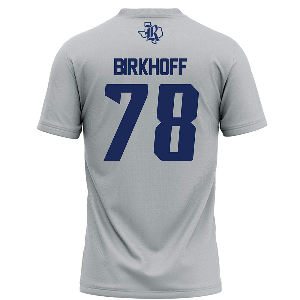 Rice - NCAA Football : Erben Birkhoff - Grey Football Jersey-1