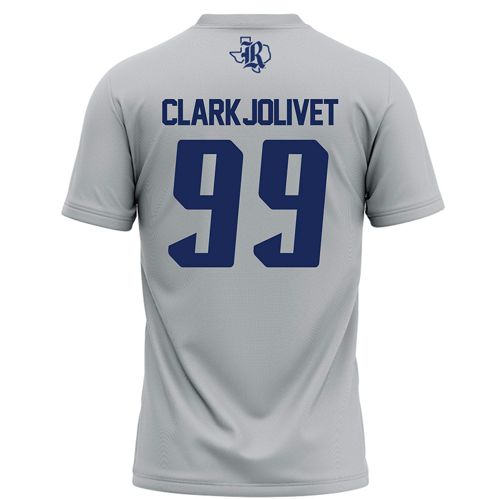 Rice - NCAA Football : Christopher Clark-Jolivet - Grey Football Jersey-1