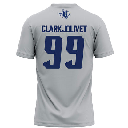 Rice - NCAA Football : Christopher Clark-Jolivet - Grey Football Jersey-1