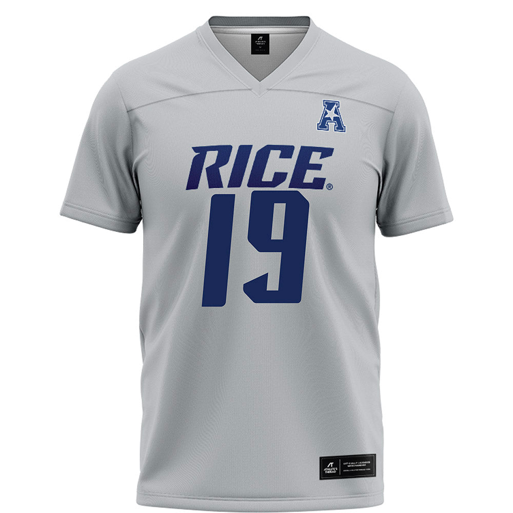 Rice - NCAA Football : Jordan Clark - Grey Football Jersey-0
