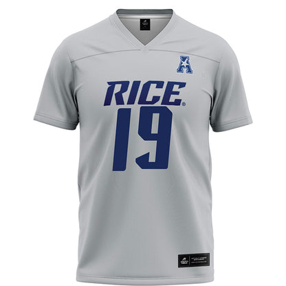 Rice - NCAA Football : Jordan Clark - Grey Football Jersey-0