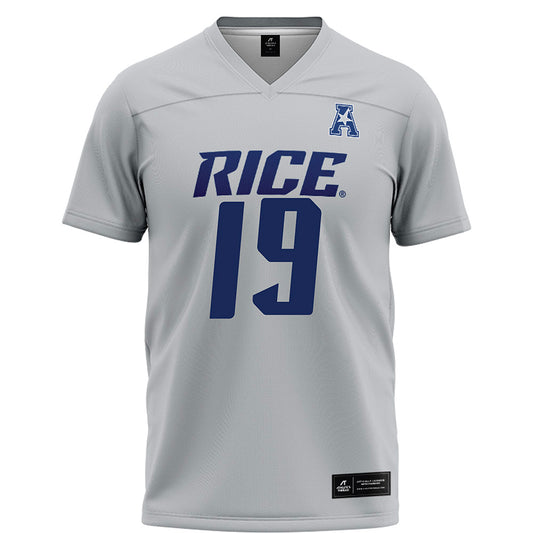 Rice - NCAA Football : Jordan Clark - Grey Football Jersey-0