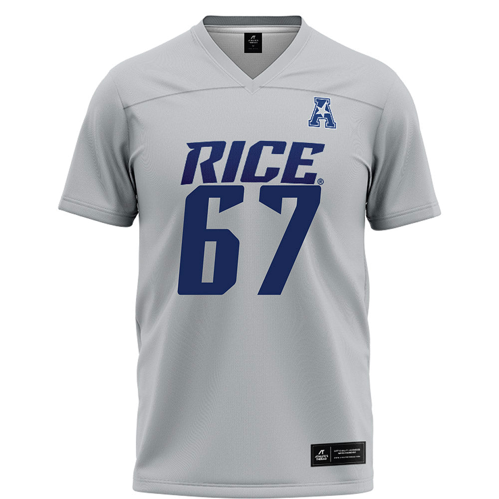 Rice - NCAA Football : Luke Needham - Grey Football Jersey-0