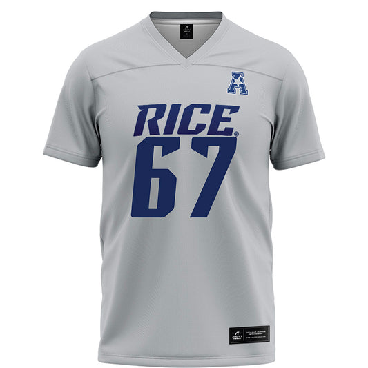 Rice - NCAA Football : Luke Needham - Grey Football Jersey-0