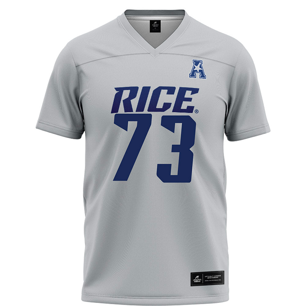 Rice - NCAA Football : Justin Michaelis - Grey Football Jersey-0