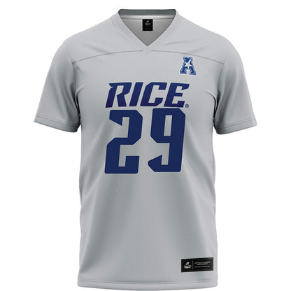 Rice - NCAA Football : Daveon Hook - Grey Football Jersey-0