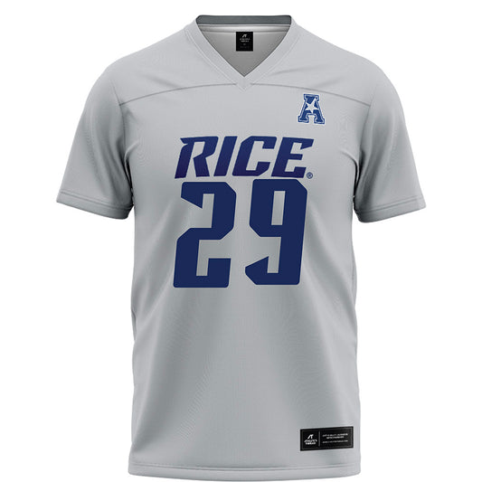 Rice - NCAA Football : Daveon Hook - Grey Football Jersey-0