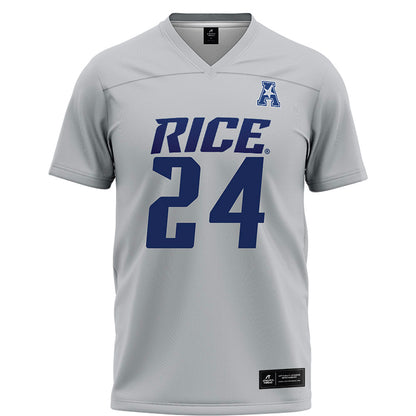 Rice - NCAA Football : Larry DeBose IV - Grey Football Jersey-0