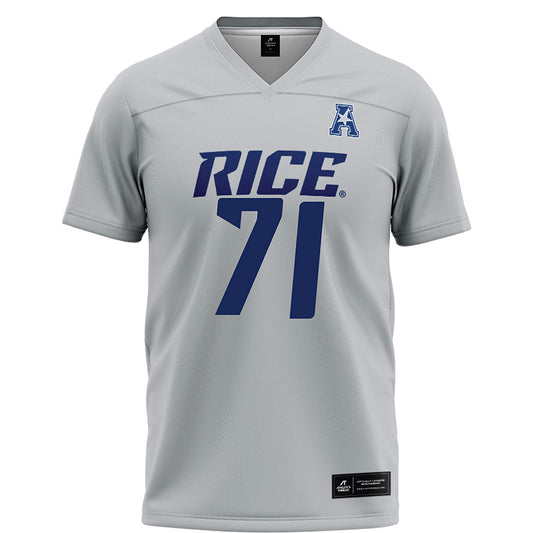 Rice - NCAA Football : Cole Principe - Grey Football Jersey-0