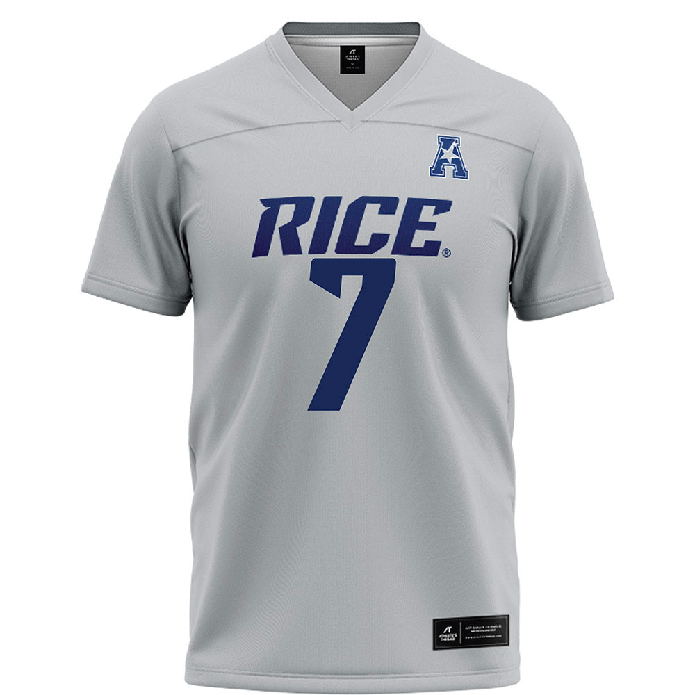 Rice - NCAA Football : Barry Jackson - Grey Football Jersey-0