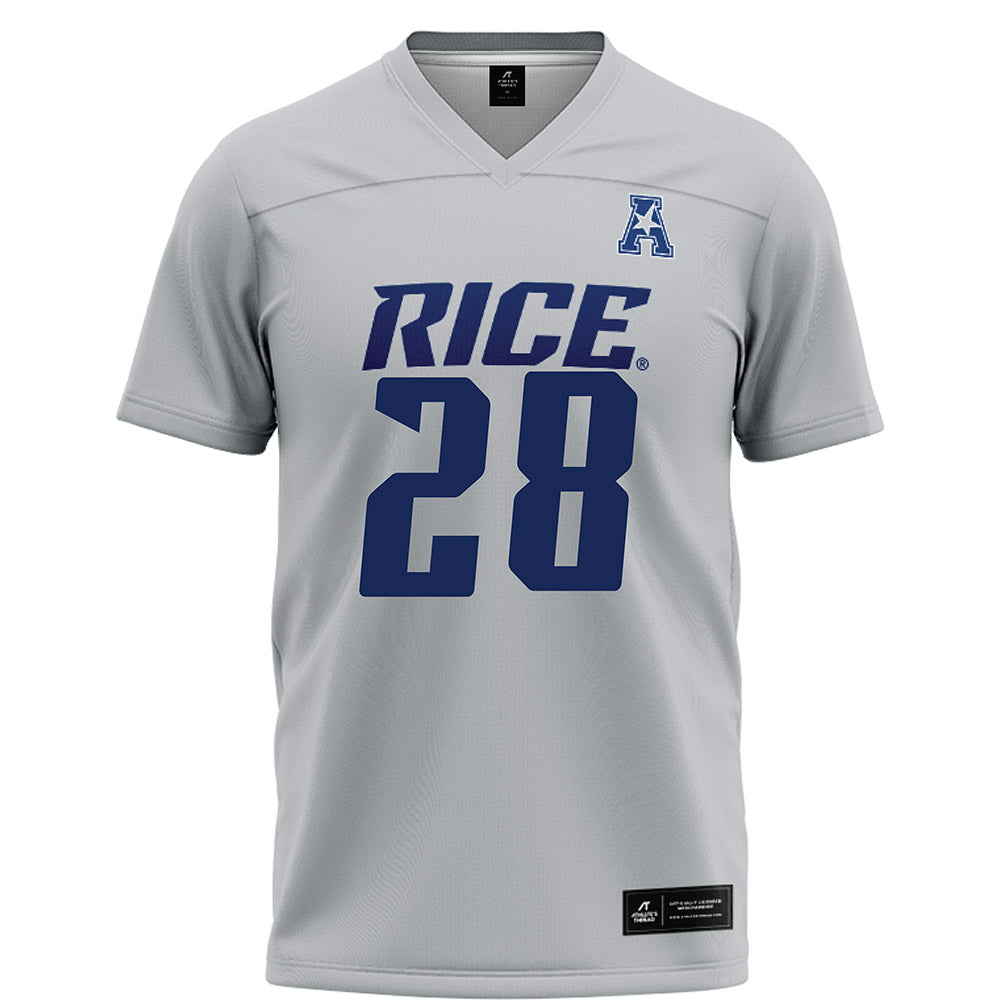 Rice - NCAA Football : D'Andre Hardeman Jr - Grey Football Jersey-0