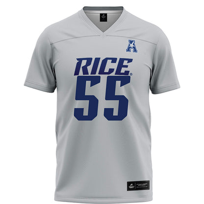 Rice - NCAA Football : CJ Witten - Grey Football Jersey-0