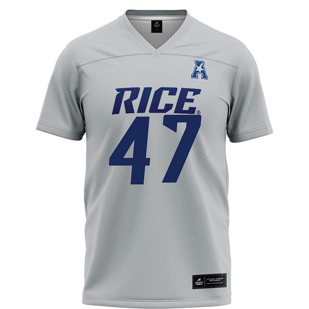 Rice - NCAA Football : Ty Thames - Grey Football Jersey-0