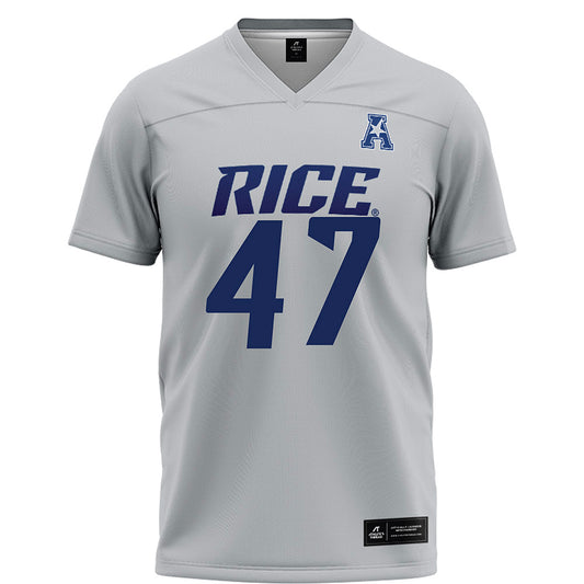 Rice - NCAA Football : Ty Thames - Grey Football Jersey-0