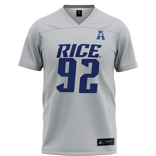Rice - NCAA Football : Luca Akirtava - Grey Football Jersey-0