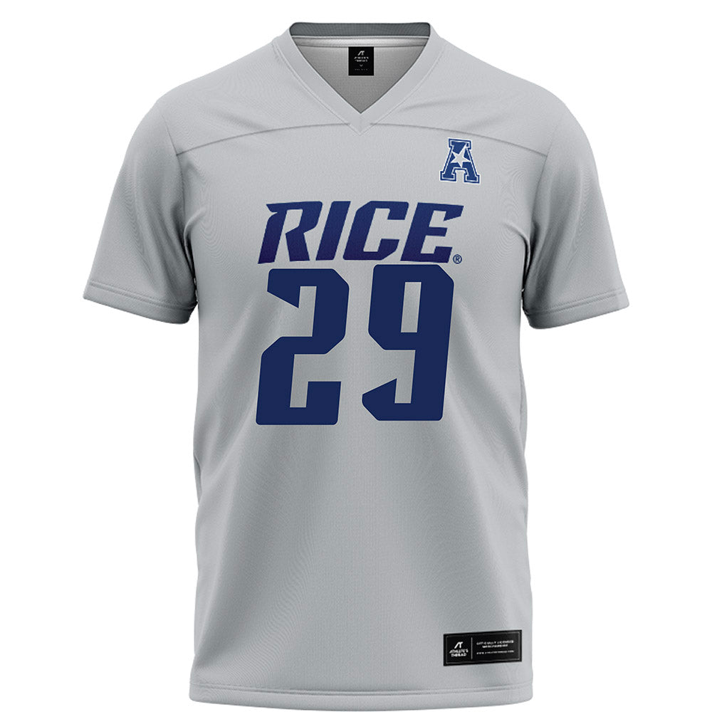 Rice - NCAA Football : Charlie Durkin - Grey Football Jersey-0