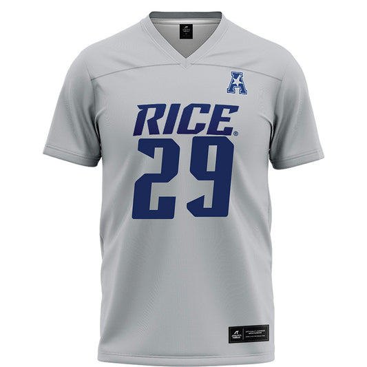Rice - NCAA Football : Charlie Durkin - Grey Football Jersey-0
