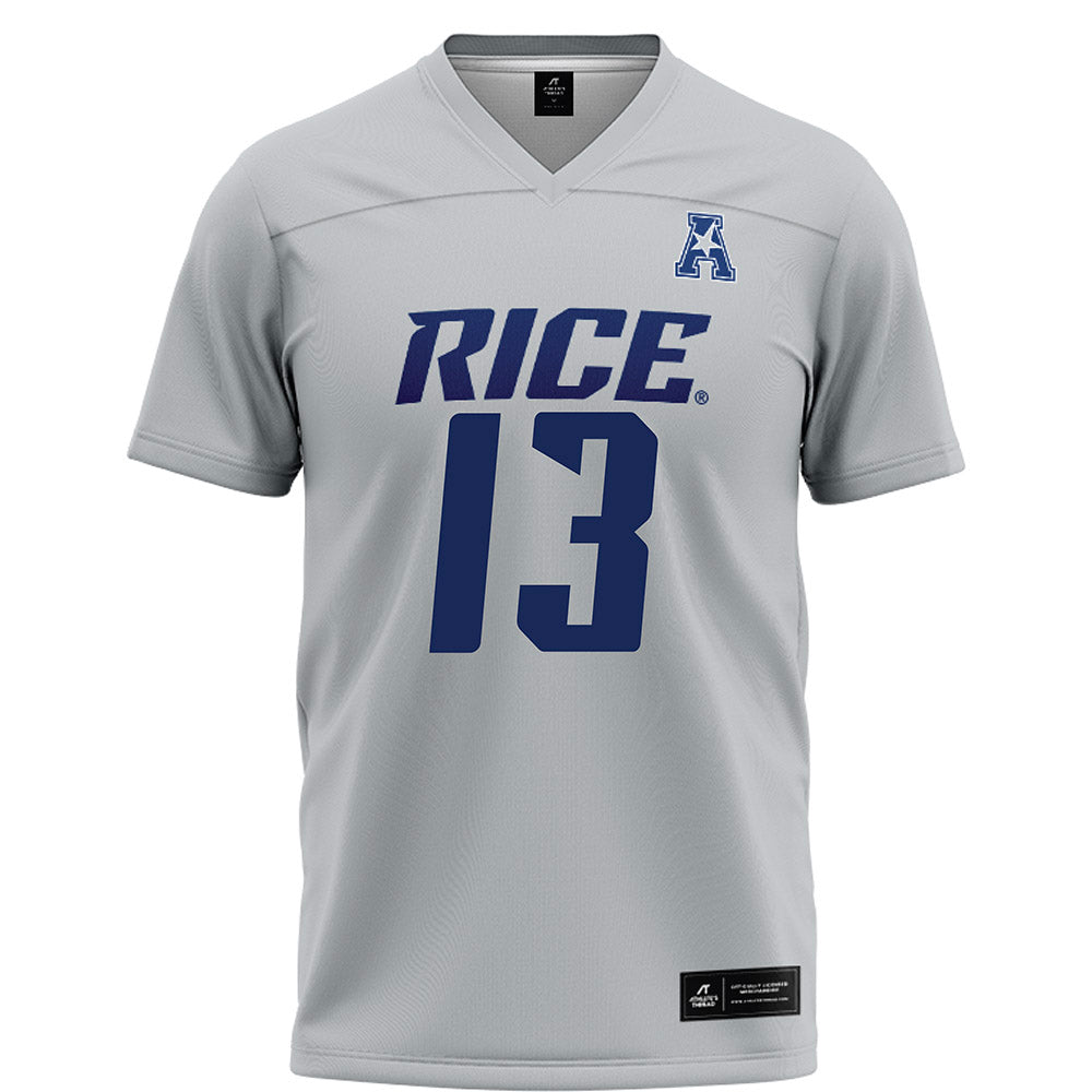 Rice - NCAA Football : Maxwell Mosey - Grey Football Jersey-0