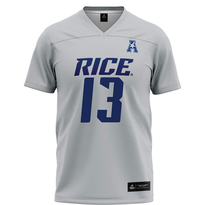 Rice - NCAA Football : Maxwell Mosey - Grey Football Jersey-0