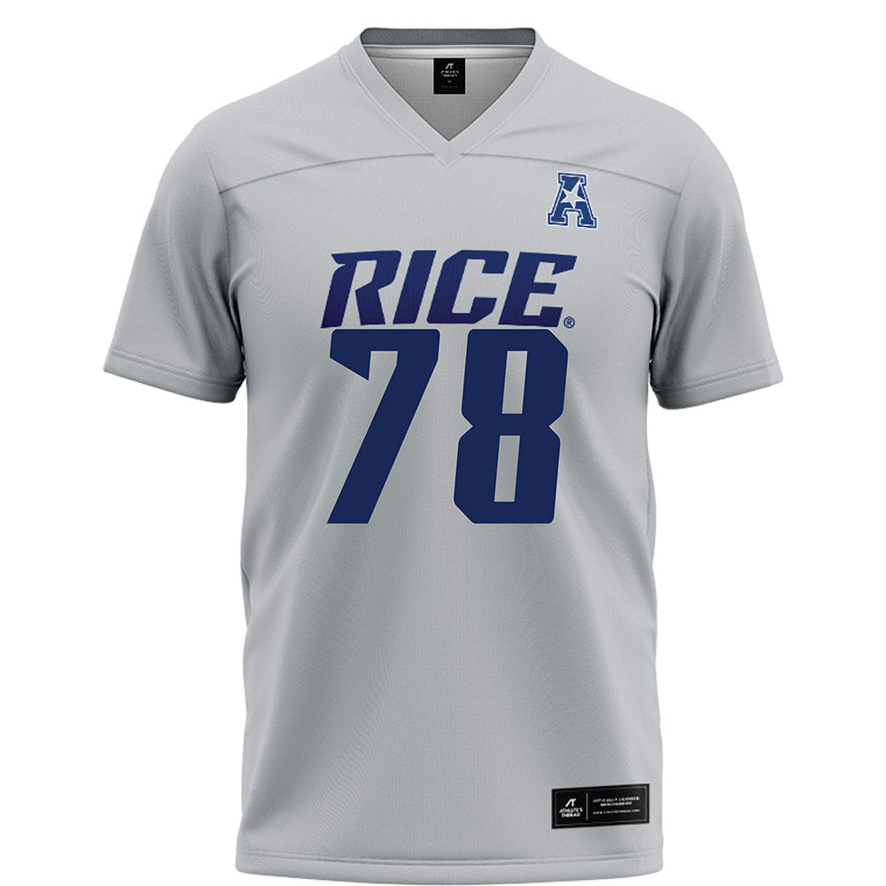 Rice - NCAA Football : Erben Birkhoff - Grey Football Jersey-0