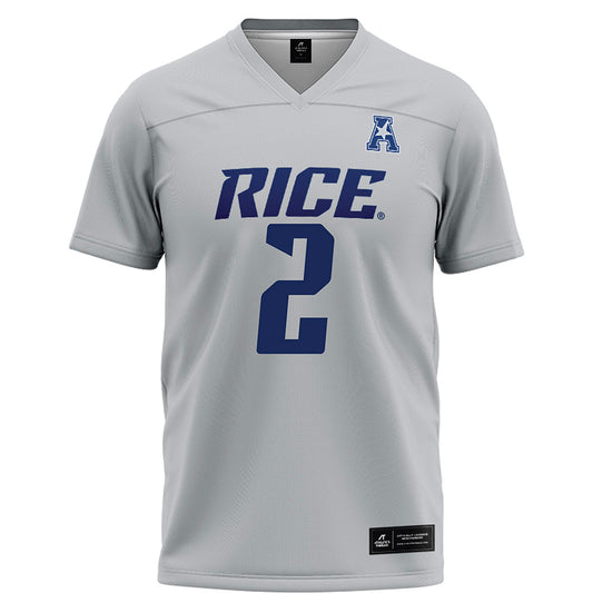 Rice - NCAA Football : Jo Chavez - Grey Football Jersey-0