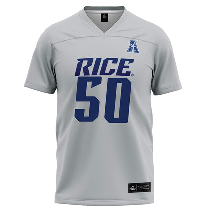Rice - NCAA Football : Patrick Valent - Grey Football Jersey-0