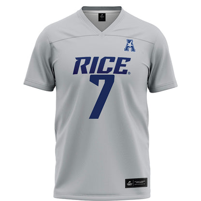 Rice - NCAA Football : Angelo "AJ" Brown - Grey Football Jersey-0