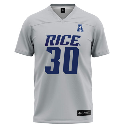 Rice - NCAA Football : Carson Morgan - Grey Football Jersey-0