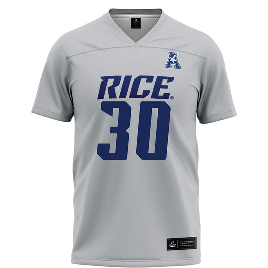 Rice - NCAA Football : Carson Morgan - Grey Football Jersey-0