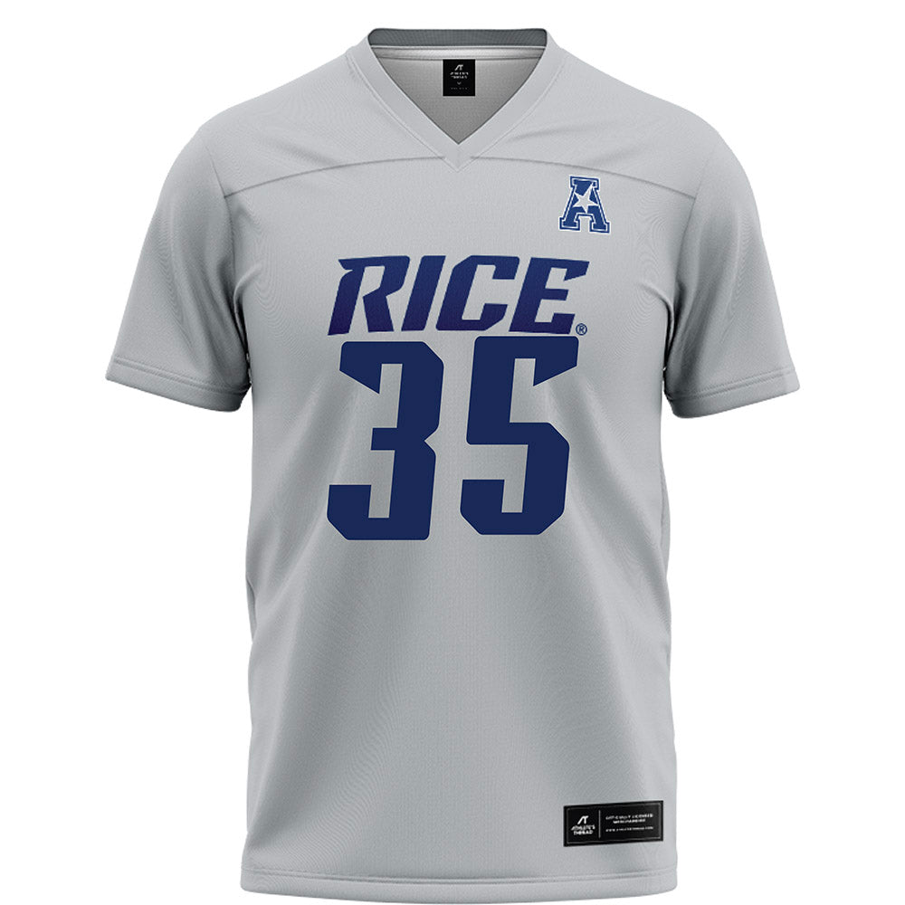 Rice - NCAA Football : Elijah Brown - Grey Football Jersey-0