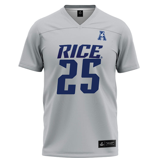 Rice - NCAA Football : Caden VerMaas - Grey Football Jersey-0