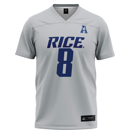 Rice - NCAA Football : Colin Leahey - Grey Football Jersey-0