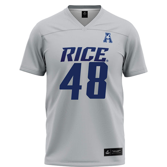 Rice - NCAA Football : Phoenix Derichsweiler - Grey Football Jersey-0