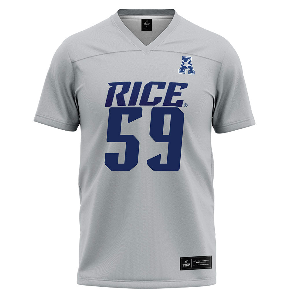 Rice - NCAA Football : Colter Alberding - Grey Football Jersey-0