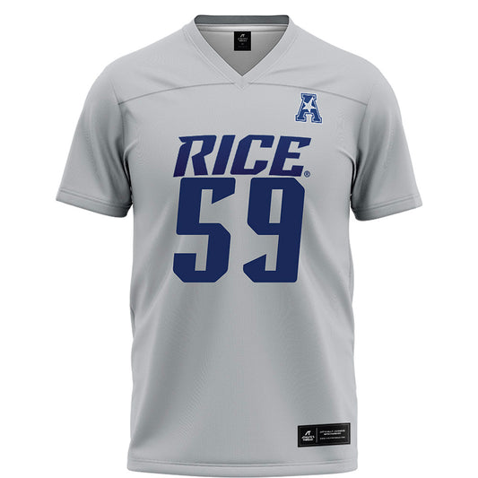 Rice - NCAA Football : Colter Alberding - Grey Football Jersey-0