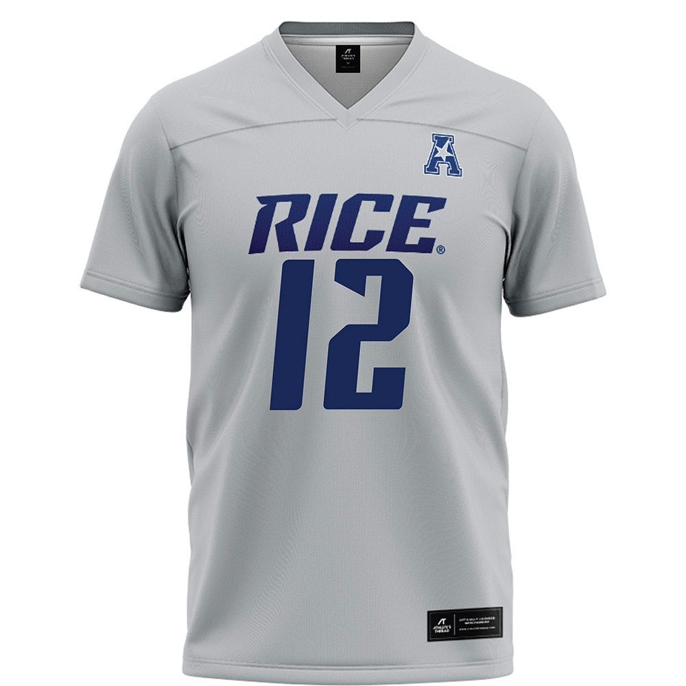 Rice - NCAA Football : Jamir Benjamin - Grey Football Jersey-0