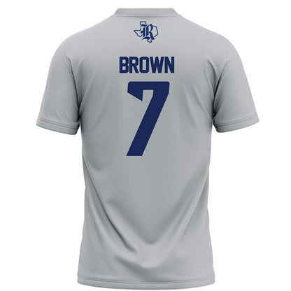 Rice - NCAA Football : Angelo "AJ" Brown - Grey Football Jersey-1
