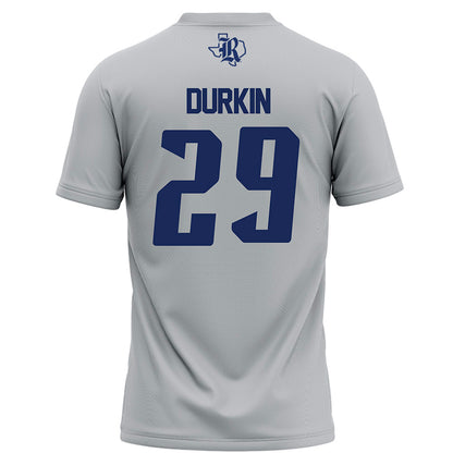 Rice - NCAA Football : Charlie Durkin - Grey Football Jersey-1