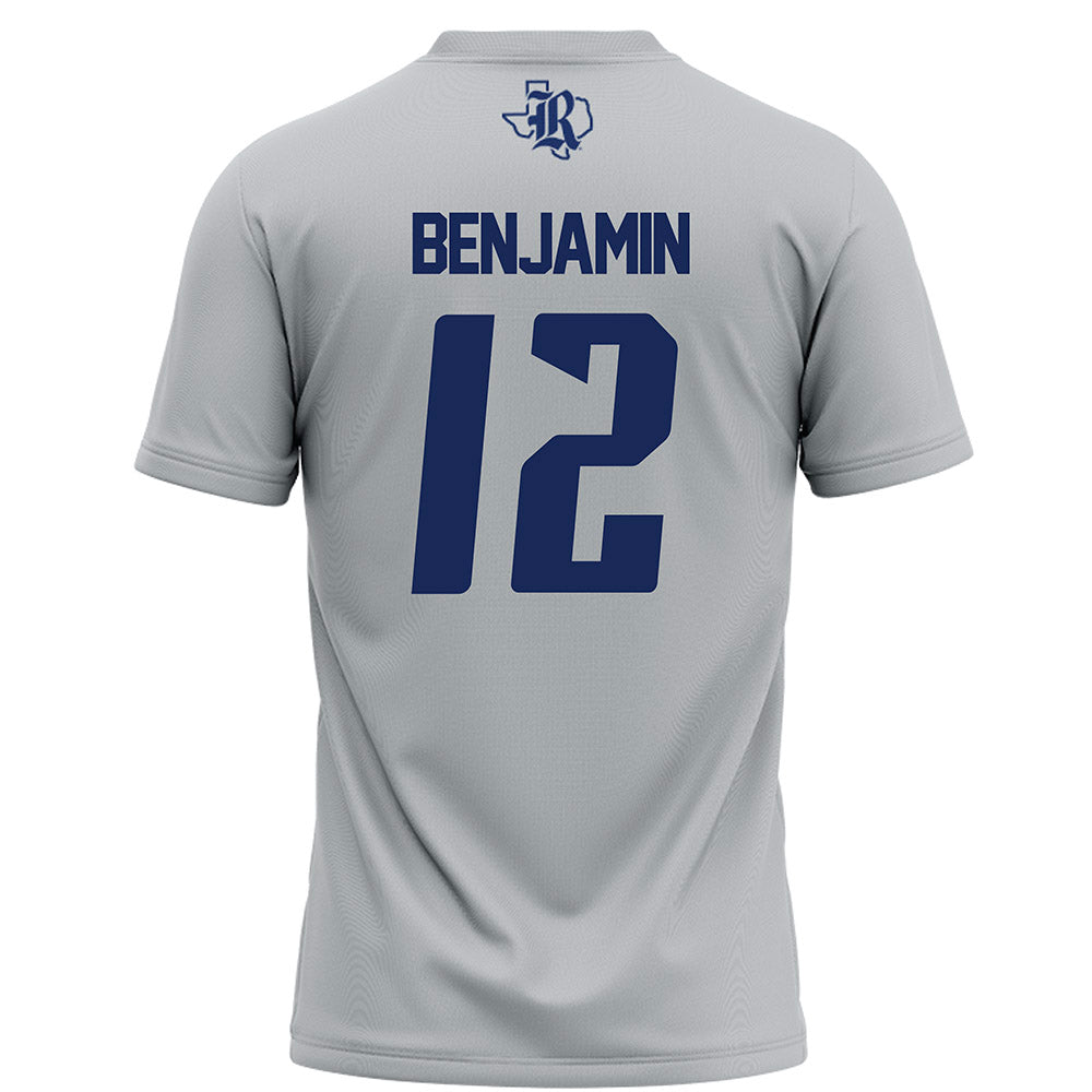 Rice - NCAA Football : Jamir Benjamin - Grey Football Jersey-1