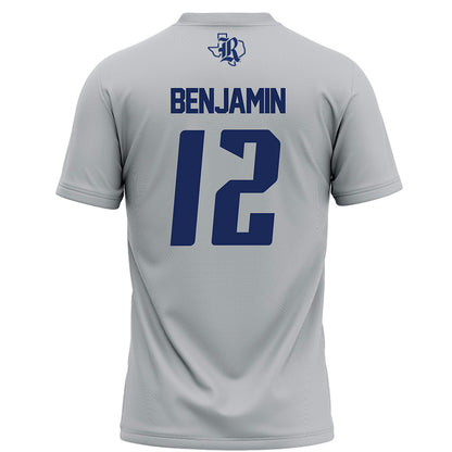 Rice - NCAA Football : Jamir Benjamin - Grey Football Jersey-1