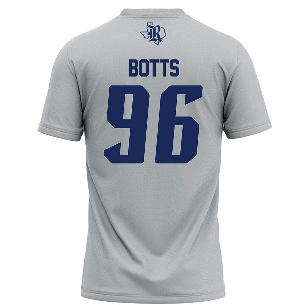 Rice - NCAA Football : Dillan Botts - Grey Football Jersey-1
