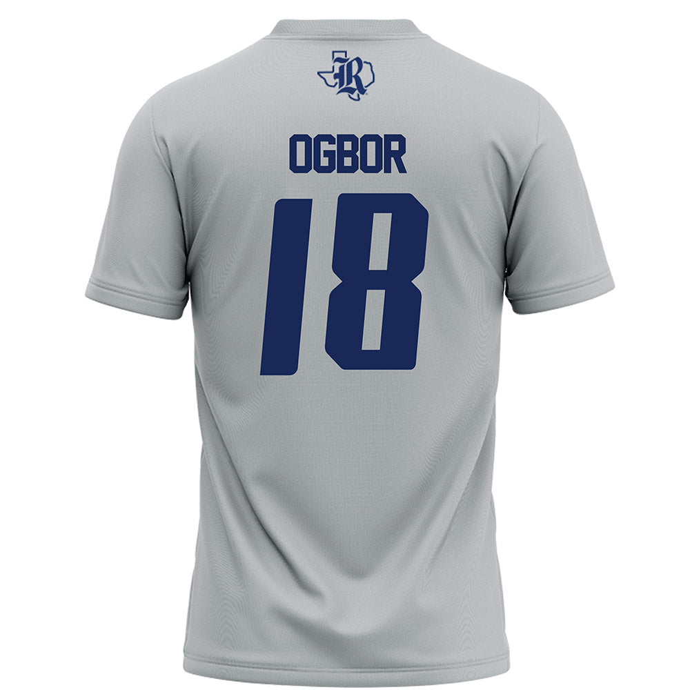 Rice - NCAA Football : Ahran Ogbor - Grey Football Jersey-1