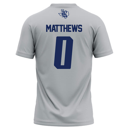 Rice - NCAA Football : Payton Matthews - Grey Football Jersey-1