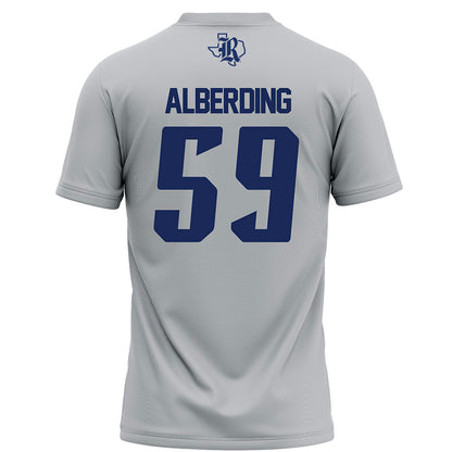 Rice - NCAA Football : Colter Alberding - Grey Football Jersey-1