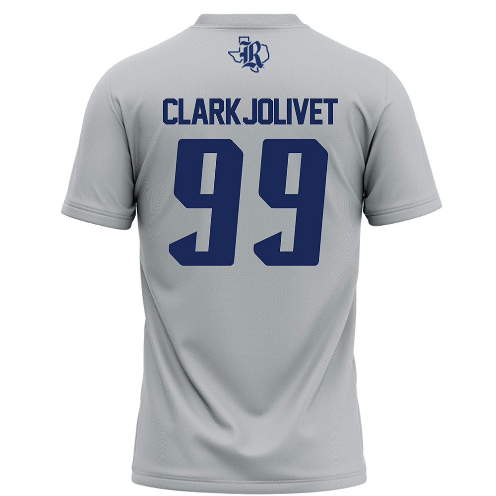 Rice - NCAA Football : Christopher Clark-Jolivet - Grey Football Jersey-1
